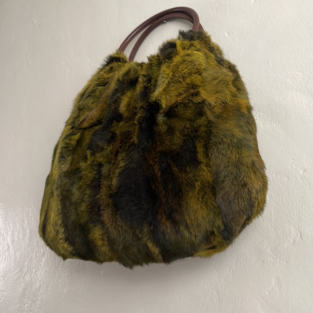 Elena Girardi large rabbit fur shoulder bag - Picture 3 of 11